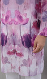 Purple Lotus Printed Kurta